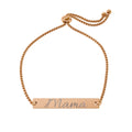 Adjustable Flat Bar Bracelet (Engraving)