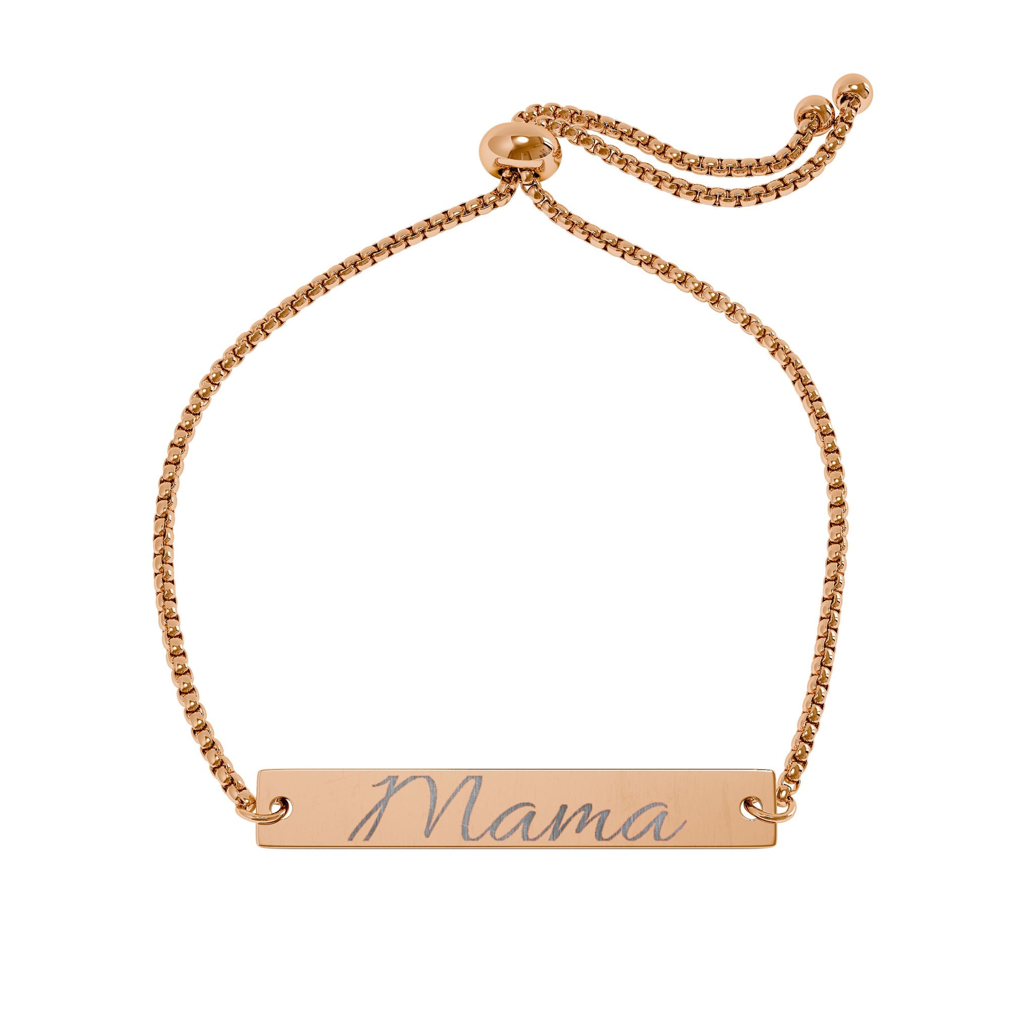 Adjustable Flat Bar Bracelet (Engraving)