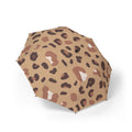 Leopard Print Foldable Umbrella — Compact Semi‑Automatic Rain Travel Umbrella